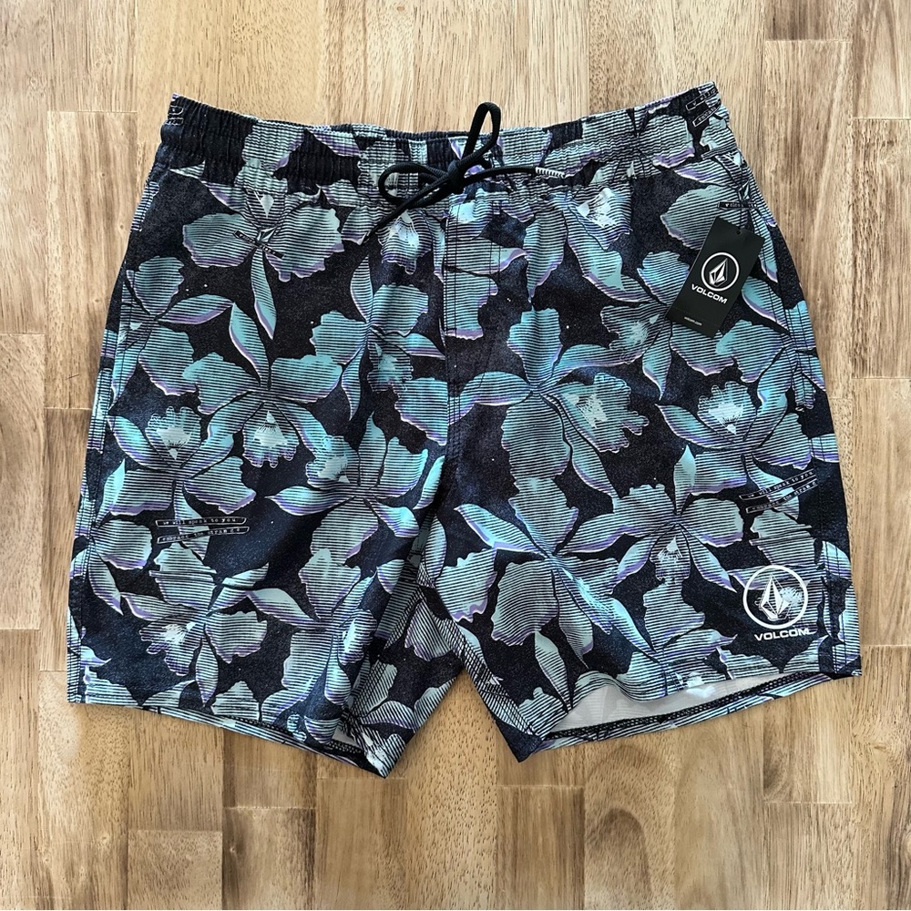 Volcom Manic Trunk Hybrid Volley Shorts 17”‎ Boardshorts Mens Size S